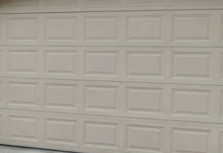 After garage door panel repair